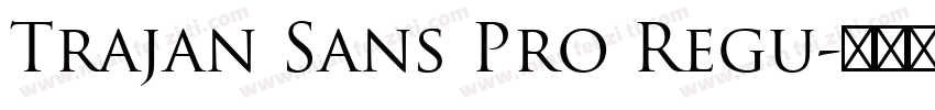 Trajan Sans Pro Regu字体转换